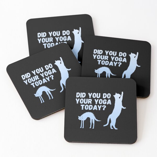 Item preview, Did you do your yoga today? | Cat stretching design designed and sold by Enchantedbox.