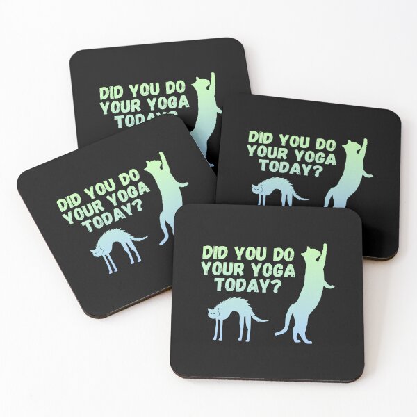 Item preview, Did you do your yoga today? | Cat stretching design designed and sold by Enchantedbox.