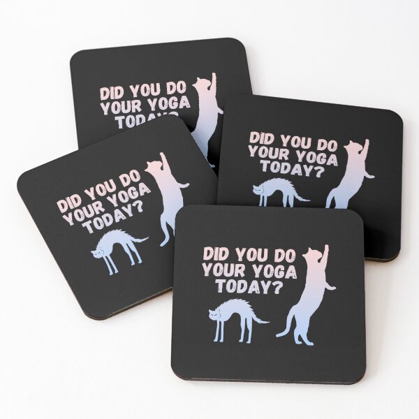 Item preview, Did you do your yoga today? | Cat stretching design designed and sold by Enchantedbox.