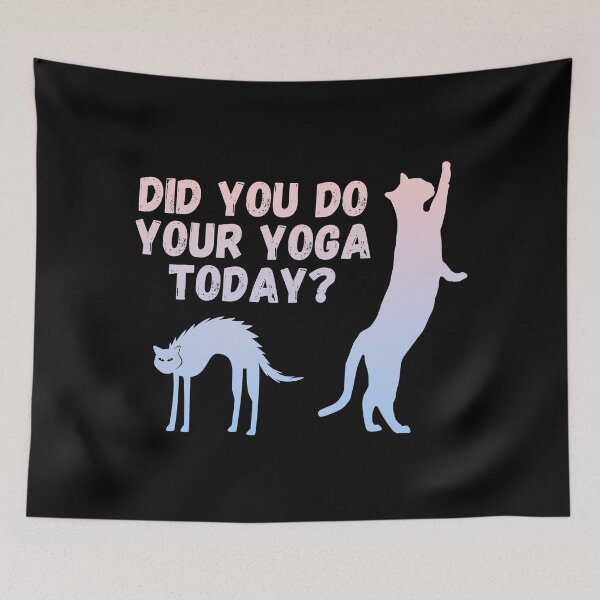Item preview, Did you do your yoga today? | Cat stretching design designed and sold by Enchantedbox.
