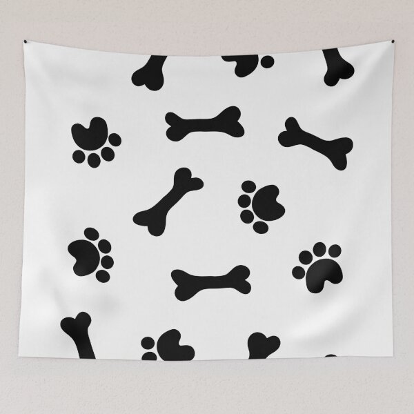 Item preview, Dog Pattern with Bones and Paws designed and sold by Anton Repetto.