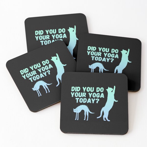 Item preview, Did you do your yoga today? | Cat stretching design designed and sold by Enchantedbox.