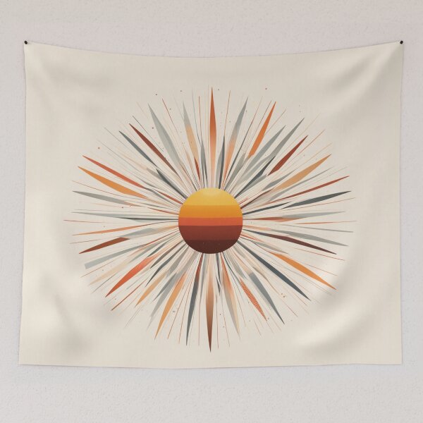 Item preview, Luminous Geometry: A Radiant Sunburst designed and sold by RipollDesigns.