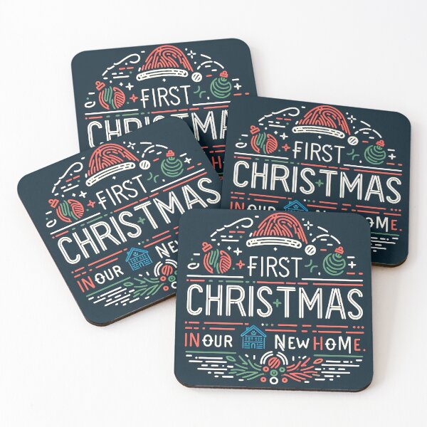 Item preview, FIRST Christmas in our new home, typography designed and sold by maxmaj.