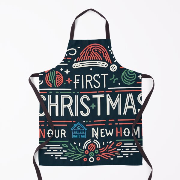Item preview, FIRST Christmas in our new home, typography designed and sold by maxmaj.