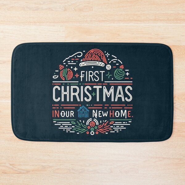 Item preview, FIRST Christmas in our new home, typography designed and sold by maxmaj.