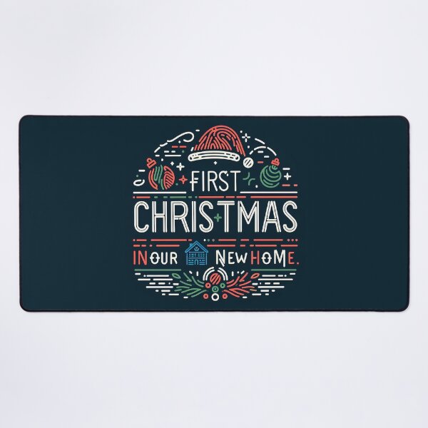 Item preview, FIRST Christmas in our new home, typography designed and sold by maxmaj.