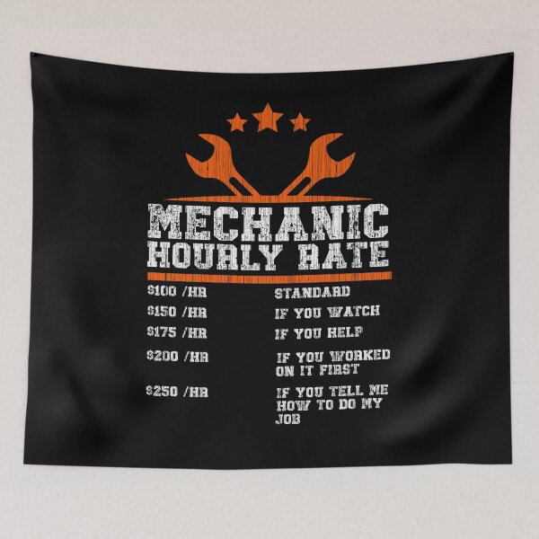 Item preview, Funny Hourly Rate for Mechanics in Cars: Labor Rates for Auto Repair designed and sold by KAYDEE01212 ✨.