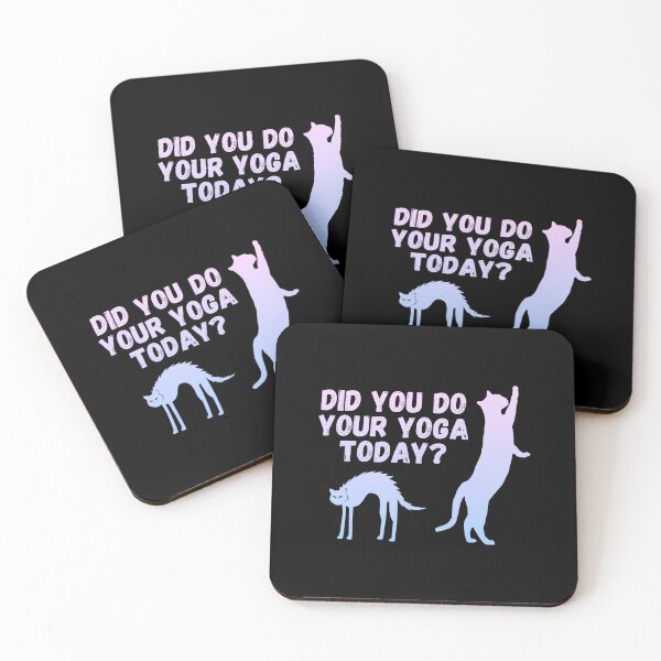 Item preview, Did you do your yoga today? | Cat stretching design designed and sold by Enchantedbox.