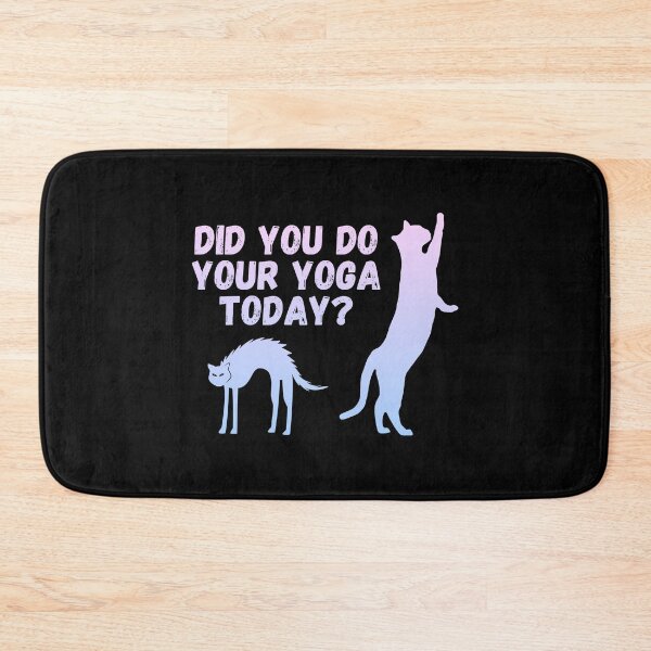 Item preview, Did you do your yoga today? | Cat stretching design designed and sold by Enchantedbox.