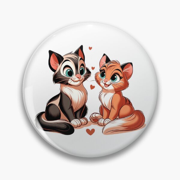 Item preview, Loving Kittens - Feline Valentine's Day Illustration designed and sold by Veteme.