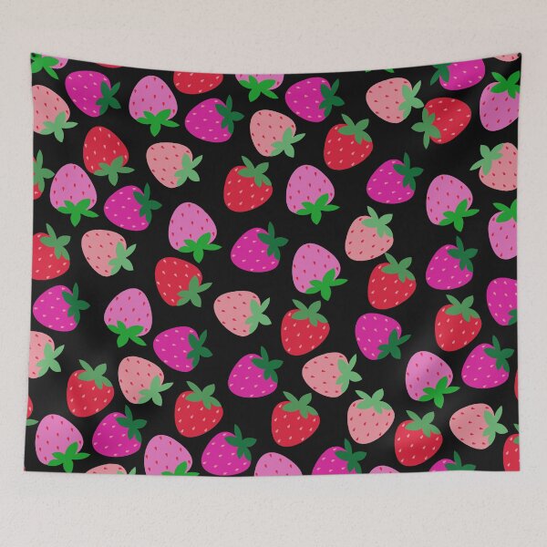 Item preview, strawberry field pink summer cute nature fruit girly pattern designed and sold by DesignYourWaystore.