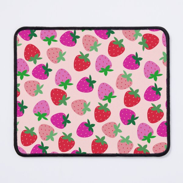 Item preview, strawberry field pink summer cute nature fruit girly pattern designed and sold by DesignYourWaystore.
