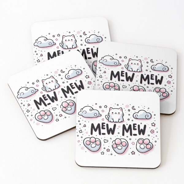 Item preview, "Whimsical 'Mew Mew' Art: Playful Cats in Vector Charm" designed and sold by Huycao211.
