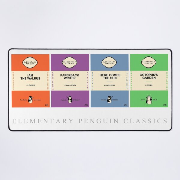 Item preview, Fab Four Elementary Penguin Classics Paperback Book cover art print designed and sold by YouNeedKitch.