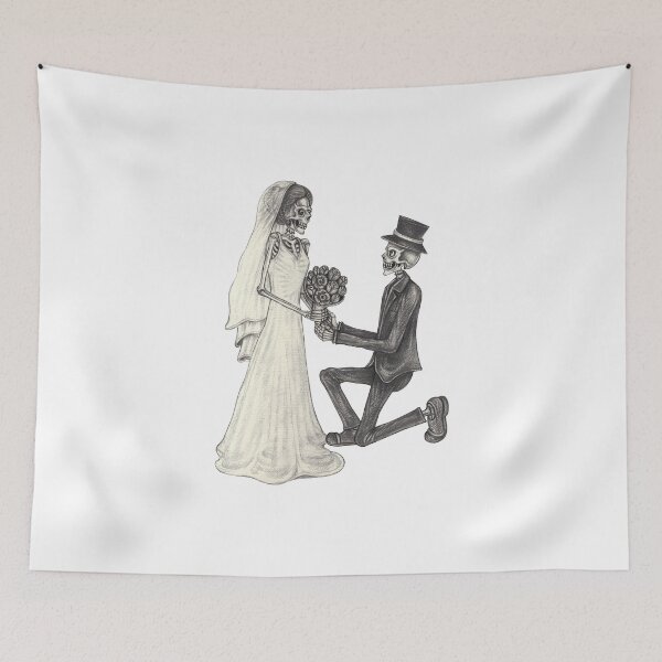 Item preview, Skeletons lovers couple wedding. designed and sold by Jiwsurreal.