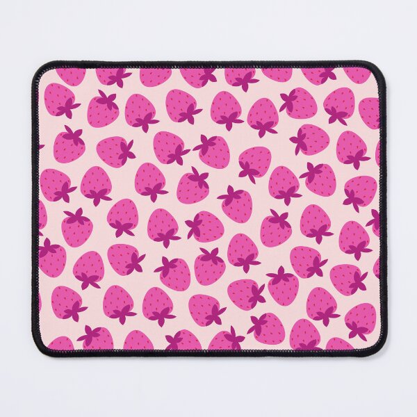 Item preview, pink strawberry field summer cute nature fruit girly pattern designed and sold by DesignYourWaystore.