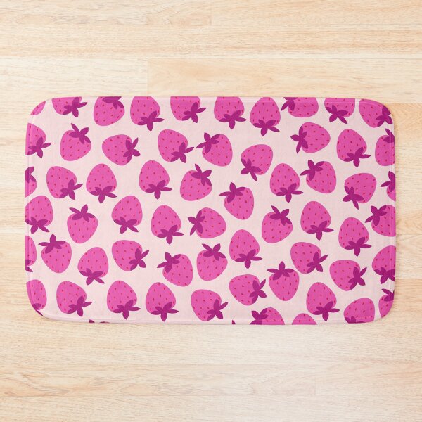 Item preview, pink strawberry field summer cute nature fruit girly pattern designed and sold by DesignYourWaystore.