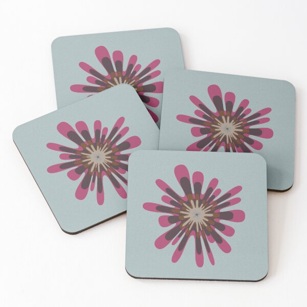 Item preview, Burgundy 60s Blossom Micro Stellate designed and sold by Tactux - Digital Artist.