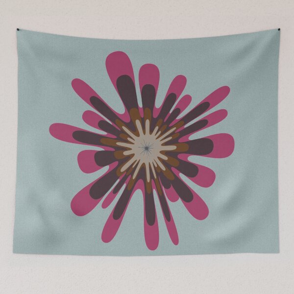 Item preview, Burgundy 60s Blossom Micro Stellate designed and sold by Tactux - Digital Artist.
