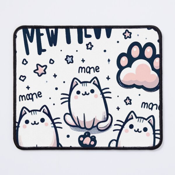 Item preview, "Whimsical 'Mew Mew' Art: Playful Cats in Vector Charm" designed and sold by Huycao211.