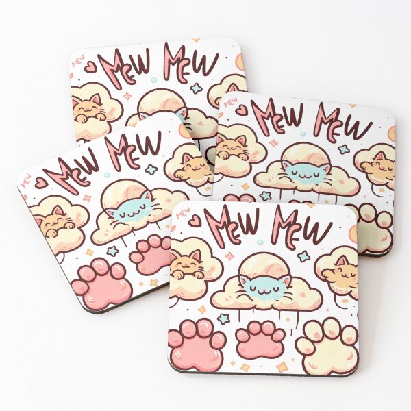 Item preview, "Whimsical 'Mew Mew' Art: Playful Cats in Vector Charm" designed and sold by Huycao211.