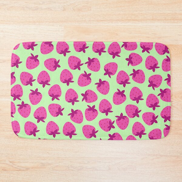 Item preview, pink strawberry field summer cute nature fruit girly pattern designed and sold by DesignYourWaystore.