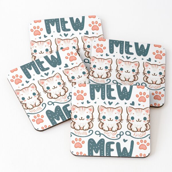 Item preview, "Whimsical 'Mew Mew' Art: Playful Cats in Vector Charm" designed and sold by Huycao211.