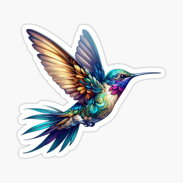 Item preview, "In Flight Beauty: Hand-Painted Hummingbird Art in Vector" designed and sold by Huycao211.