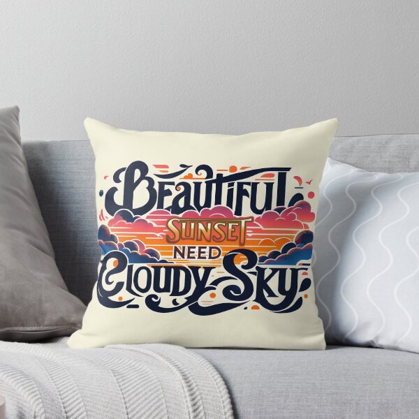Item preview, Beautiful Sunset need Cloudy Sky, typography designed and sold by maxmaj.
