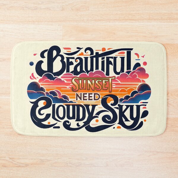 Artikelvorschau, Schöner Sonnenuntergang braucht bewölkten Himmel, Typografie entworfen und verkauft von maxmaj.