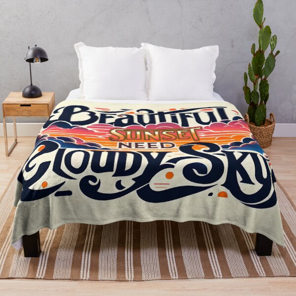 Item preview, Beautiful Sunset need Cloudy Sky, typography designed and sold by maxmaj.