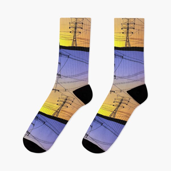 Item preview, Purple and Yellow Sky Pylons designed and sold by pinkal.