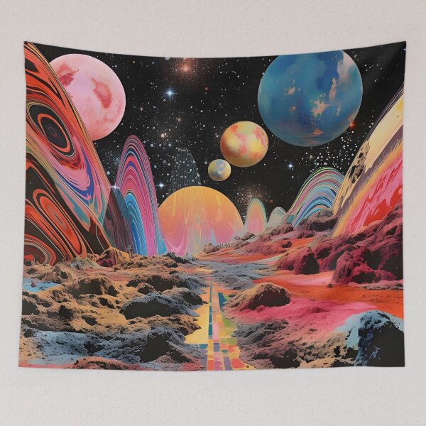 Item preview, Psychedelic Planetary Pathway designed and sold by dogwoofwoof.