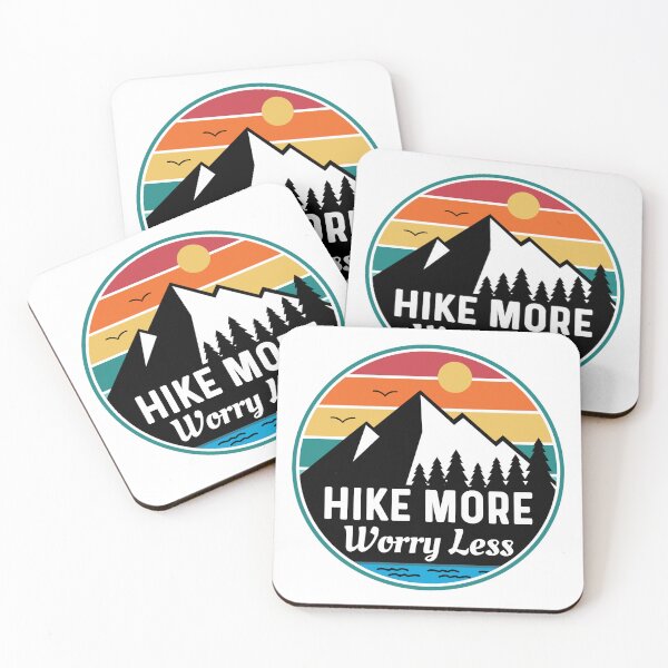 Item preview, Hike More Worry Less - Mountain Forest Hiking Adventures  designed and sold by Sunserize Designs.