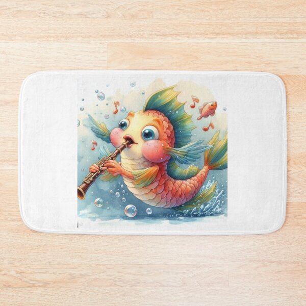 Item preview, Goldfish playing the clarinet / oboe designed and sold by ElegantTeaTime.