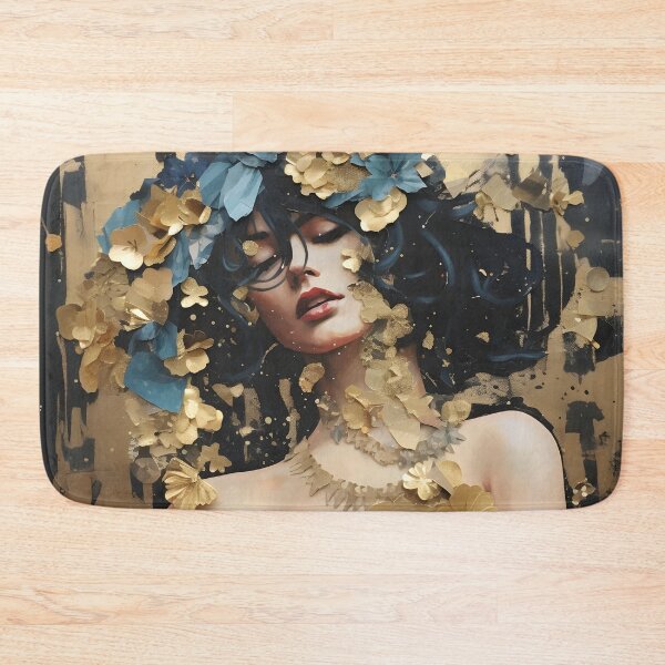 Item preview, Torn paper collage with gold leaf accents designed and sold by dcrc.