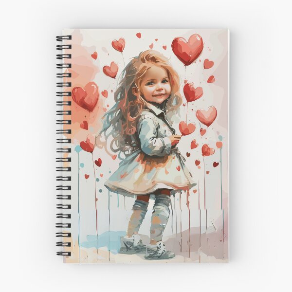 Item preview, Cute little girl in skirt with love hearts on Valentine's Day 20 designed and sold by Psycho-Crazy.