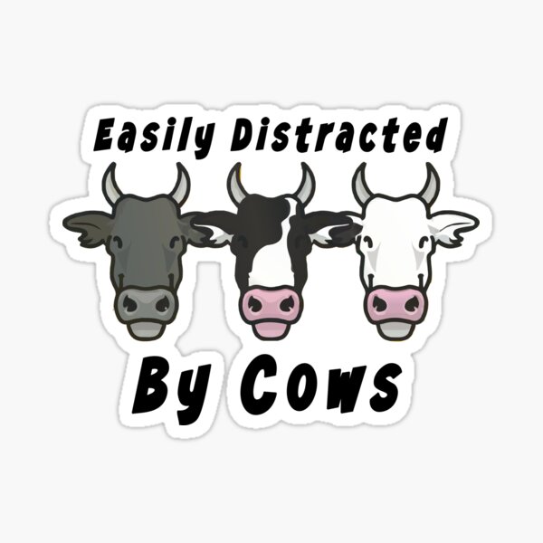 Artikel-Vorschau von Leicht von Kühen abgelenkt, designt und verkauft von Angry Swan Designs.