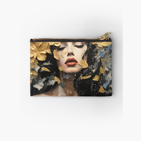 Item preview, torn paper collage with gold leaf accents designed and sold by dcrc.