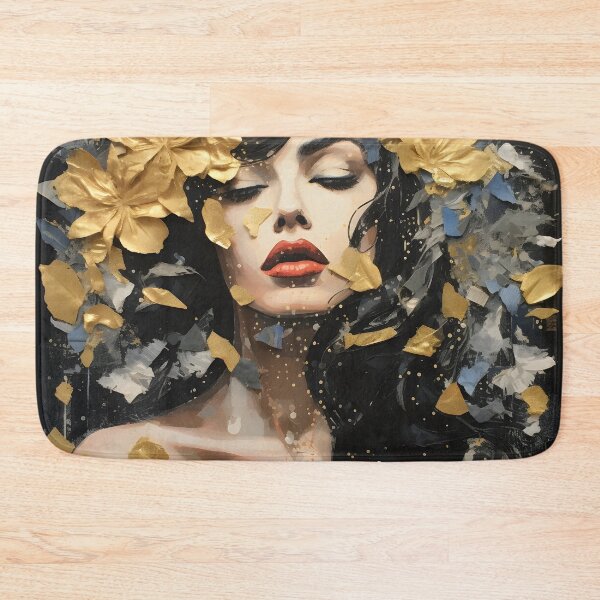 Item preview, torn paper collage with gold leaf accents designed and sold by dcrc.