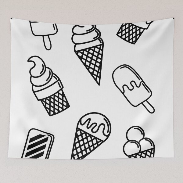 Item preview, Ice Cream Pattern Line Art designed and sold by Anton Repetto.
