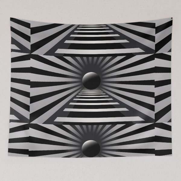 Aperçu de l'œuvre Op Art en noir et blanc créée et vendue par pinkal.