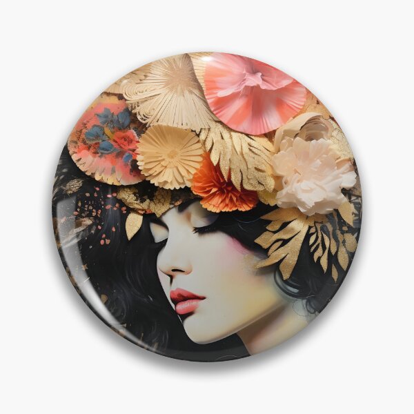 Item preview, torn paper collage with gold leaf accents designed and sold by dcrc.