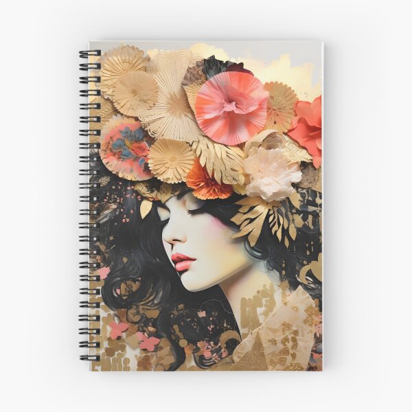 Item preview, torn paper collage with gold leaf accents designed and sold by dcrc.