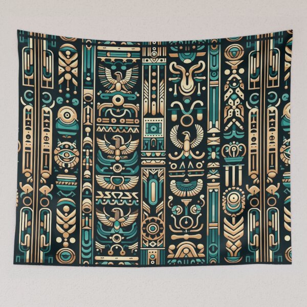 Item preview, Ancient Egypt Hieroglyphs thoth -ancient Egyptian Deity Poster Cards designed and sold by CoffeeIsATrip.