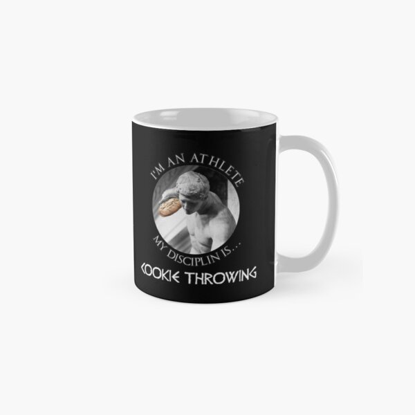 olympic games - i am an athlete - cookie throwing - dark classic mugs