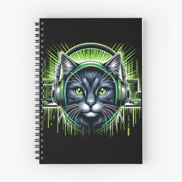 Item preview, Hacker Cat - Funny Animals - Geek Cat Programmer #3 designed and sold by InkCraftHouse.