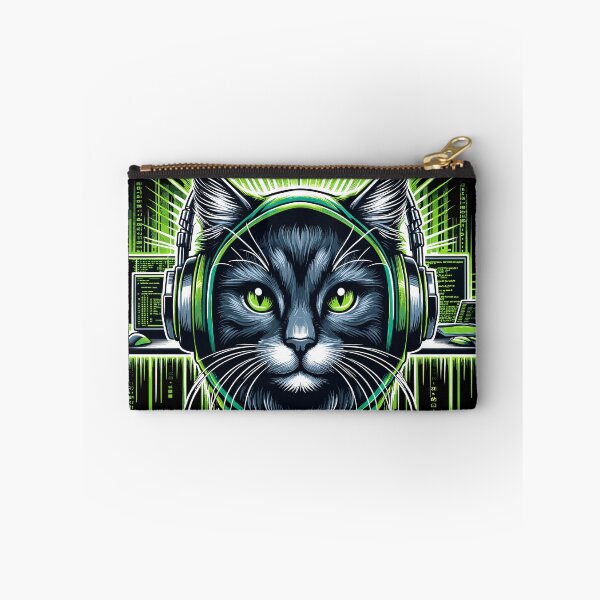 Item preview, Hacker Cat - Funny Animals - Geek Cat Programmer #3 designed and sold by InkCraftHouse.