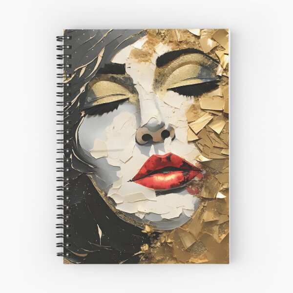 Item preview, torn paper collage with gold leaf accents designed and sold by dcrc.
